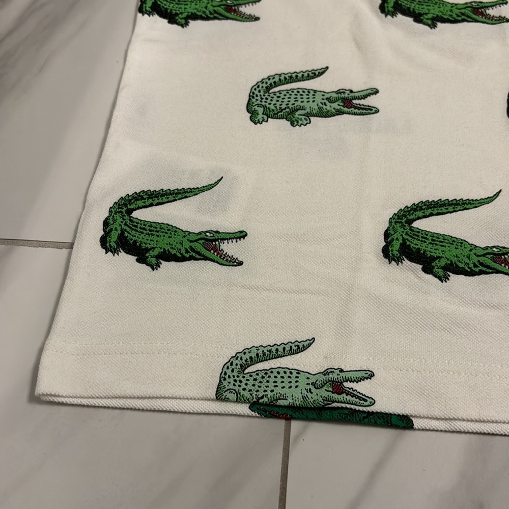 Men’s Lacoste Sport Croc All Over Polo T-Shirt - Picture 3 of 4